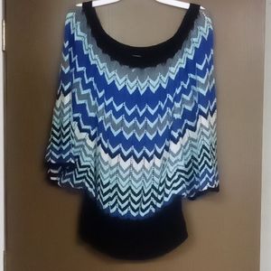 NY Collection Poncho Style Sweater